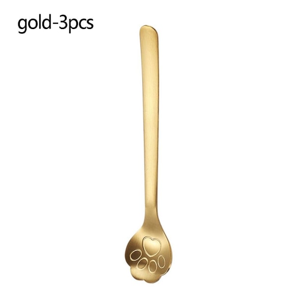 Mordely Omrörningssked Kattklosked GULD 3ST gold 3pcs-3pcs