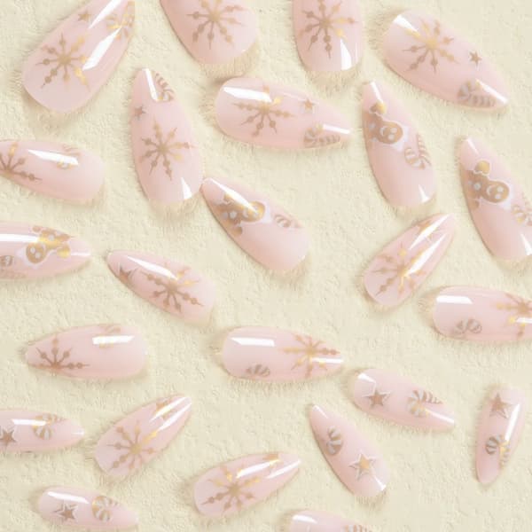 Julmandel Fake Nails False Nail Press on Nails