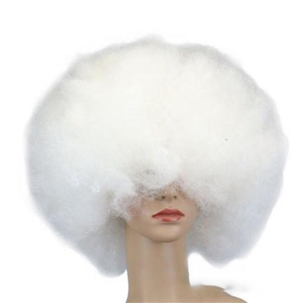 Mordely Afro Curly Wig Joker Cover VIT white