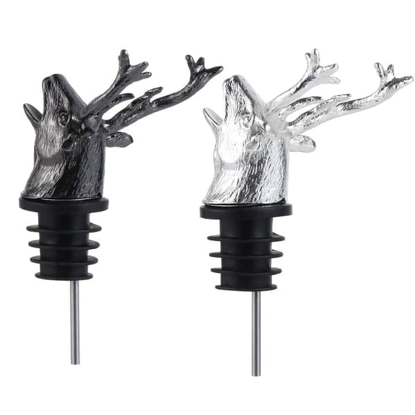 Mordely 2 ST flaskproppar för vinhällar SVART&amp;SILVER TYP 1 black&silver Type 1-Type 1