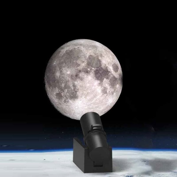 Mordely Earth Moon Projektionslampa Led Nattljus Väggdekor
