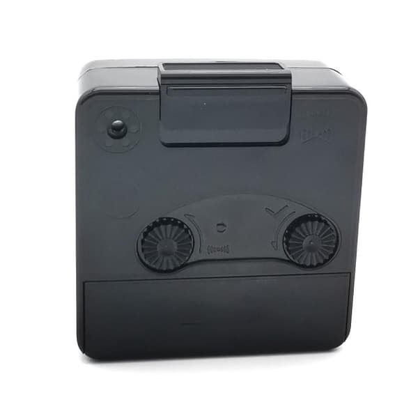 Mordely Mini Alarm Clock, Silent Sweep, No Ticking, Auto Back Light And Snooze Function, Travel Use (black/black Dial/black White Hands)