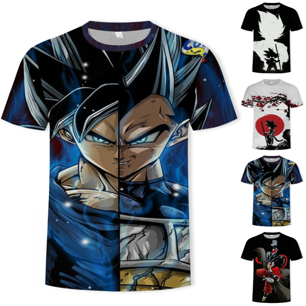 Mordely Vuxna Seven ragon Ball Kortärmad 3- printed unisex D 2XL