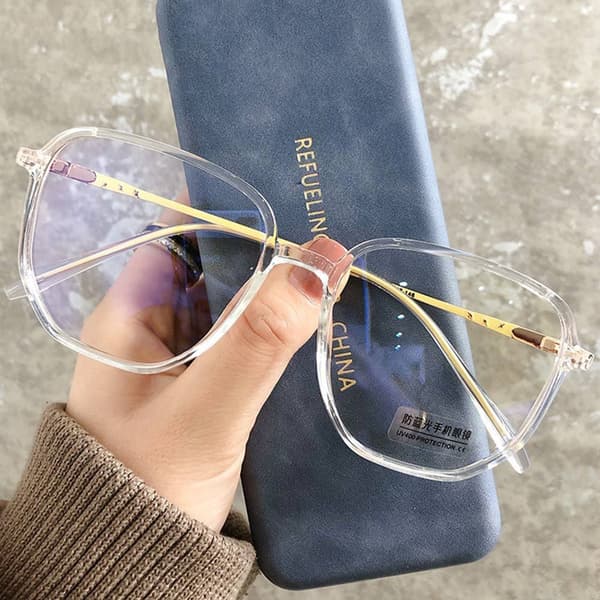 Mordely Anti- Light Glasses Oversized Eyeglasses BLÅ Blue