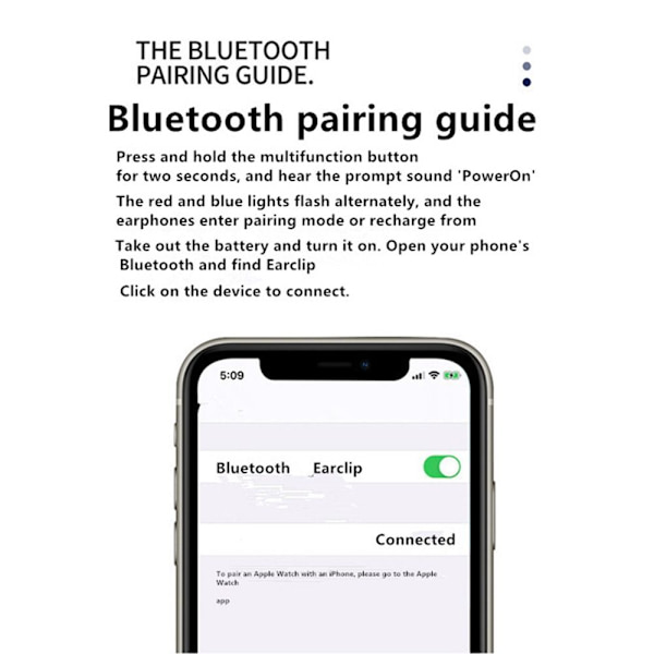 Trådlösa hörlurar Bluetooth med mikrofon VIT White