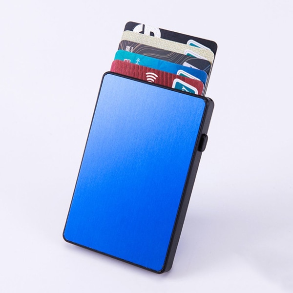 Mordely Automatisk Pop Up Plånbok Kreditkortshållare BLÅ blue