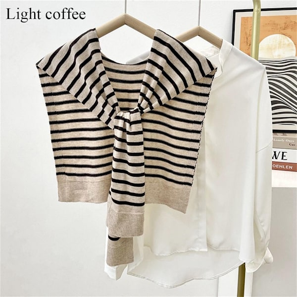 Cape Fake Collar LÄTT KAFFE light coffee