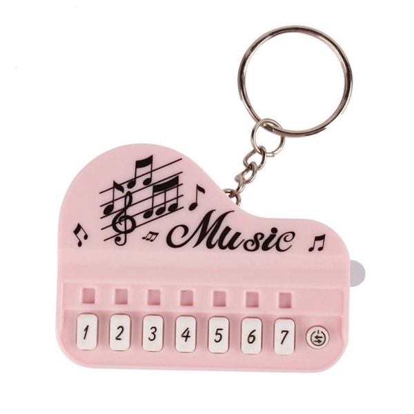 Mordely Piano nyckelring Elektronisk tangentbord Keychai ROSA ROSA Pink