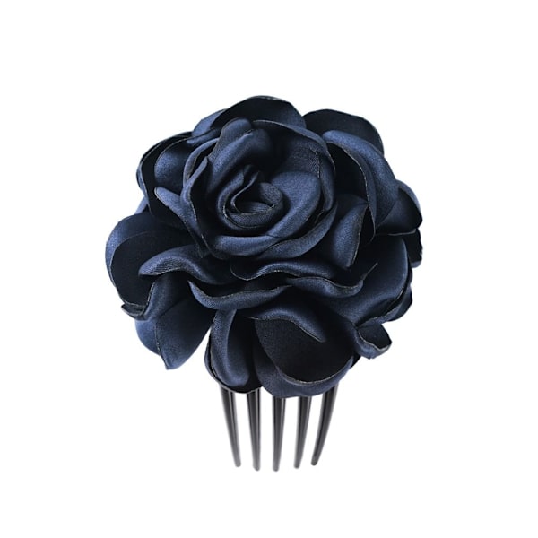 Mordely Blomma Hårkammar Dam Barrette MARINBLÅ navy blue