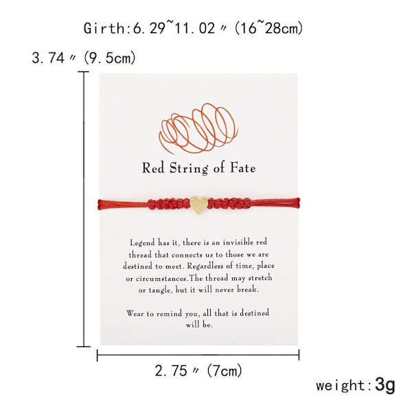 Mordely Röd String Armband 7 Knots Armband 5