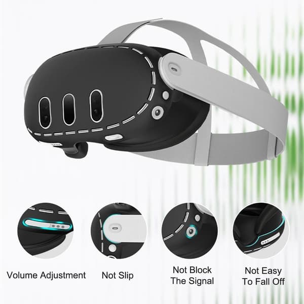 Mordely Silikonskydd Cover för headset VIT white