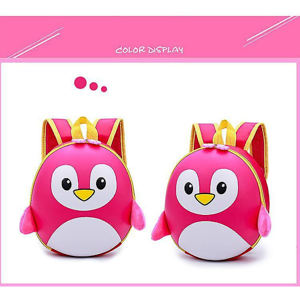 Penguin Skolväska Barn Ryggsäck Cartoon Mini Söt Skolväska rose red