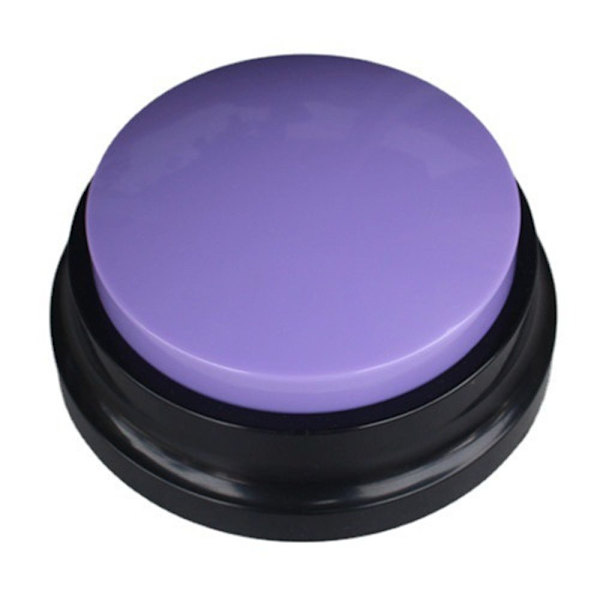 Mordely Pet Talande knappar Hund Inspelningsbara leksaker Hundträning purple