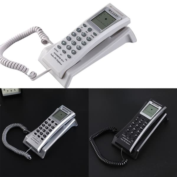 Trådbunden telefon Kabeltelefon VIT White