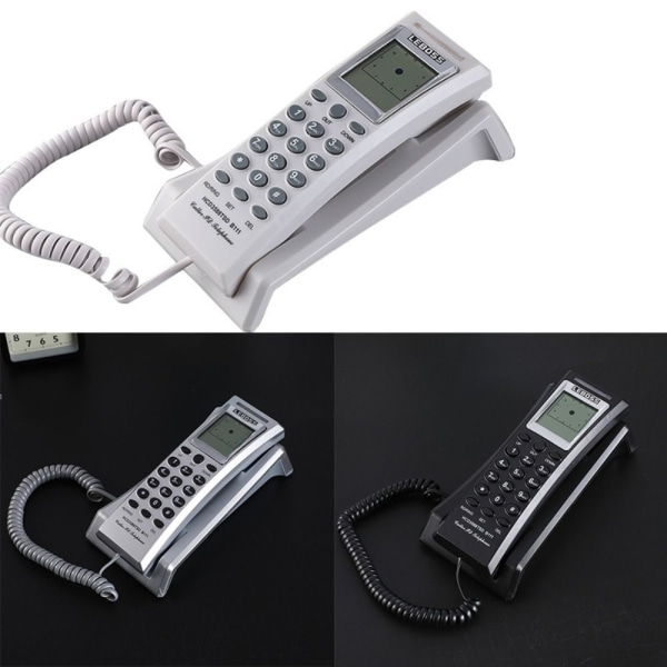 Trådbunden telefon med sladd SILVER Silver