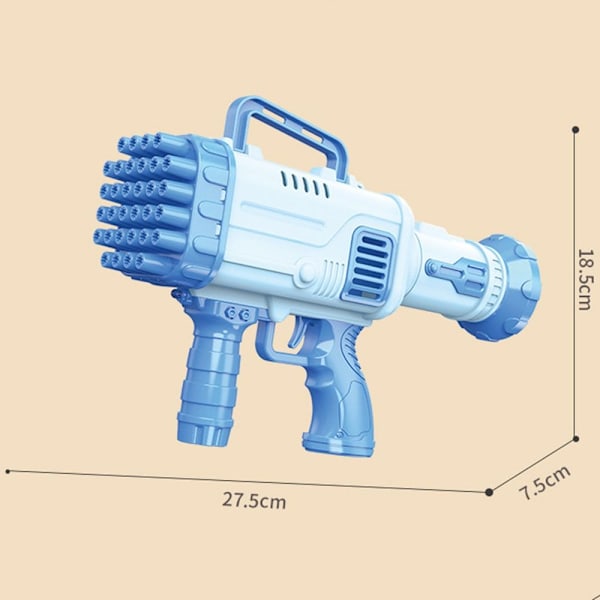 Mordely Elektrisk Bubble Gun Gatling Bubble Machine BLÅ Blue