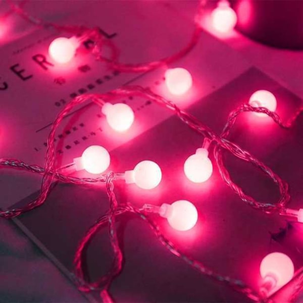 LED Ball Garland Lights Fairy String Lampa VARMT VIT warm white