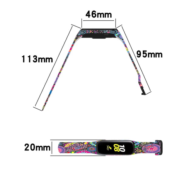 Mordely Färgglada silikonremmar för Samsung Galaxy Fit 2