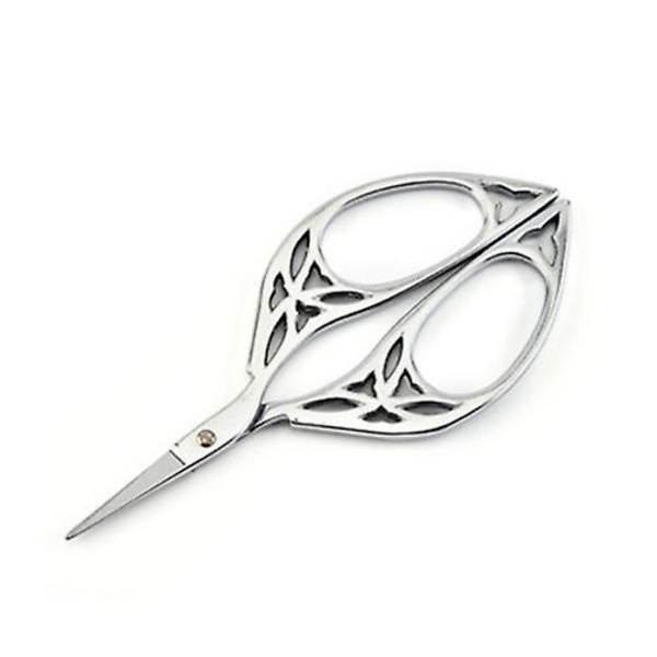 Mordely Stainless Steel Leaf Shape Scissors Handmade Tea Bag Scissors (silver)