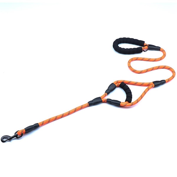 Mordely Dog Leash Traffic Padded Two Handles, Reflective Threads For Control Safety Training For Dogs