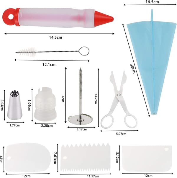 Mordely Cake Turntable Stand, Cake Turntable, Cake Decorating Turntable with Icing, Icing Bag and Tip Set, Icing Spatula and Smoother, Pastry Tool