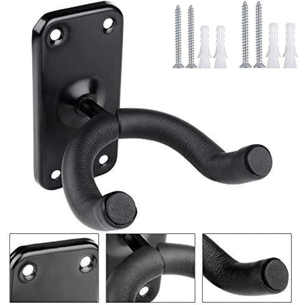 Mordely 4pcs Guitar Hook Wall Mount Brackets Guitar Hanger Suitable For A Variety Of Instruments Such As Electric Guitar Bass Violin