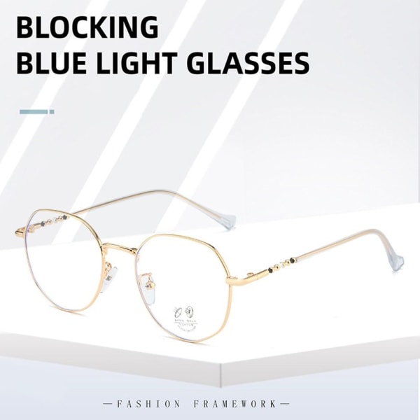 Mordely Anti-Blue Light Glasögon Överdimensionerade glasögon SVART GULD SVART Black gold