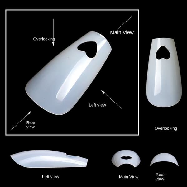 Mordely 504st False Nails Long Ballerina TRANSPARENT transparent