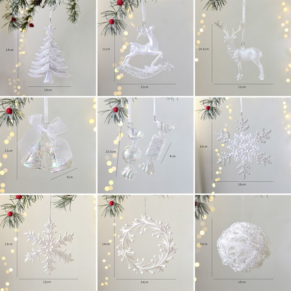 Mordely Julgranshängen Trädhängande PEARLY SNOWFLINGS PEARLY Pearly Snowflakes