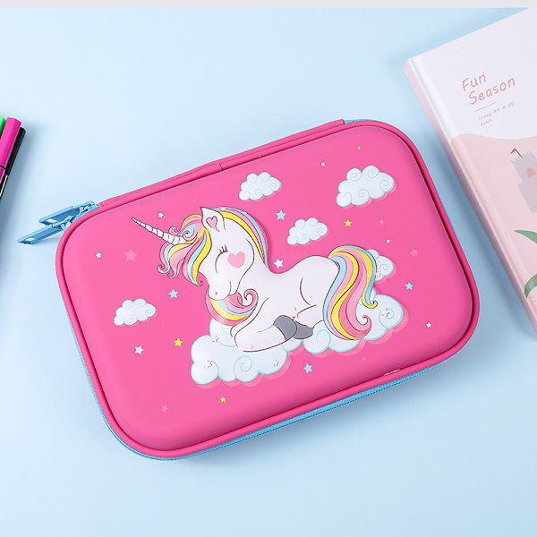 Mordely EVA Waterproof Hard Shell Unicorn Kids 3D case red style2