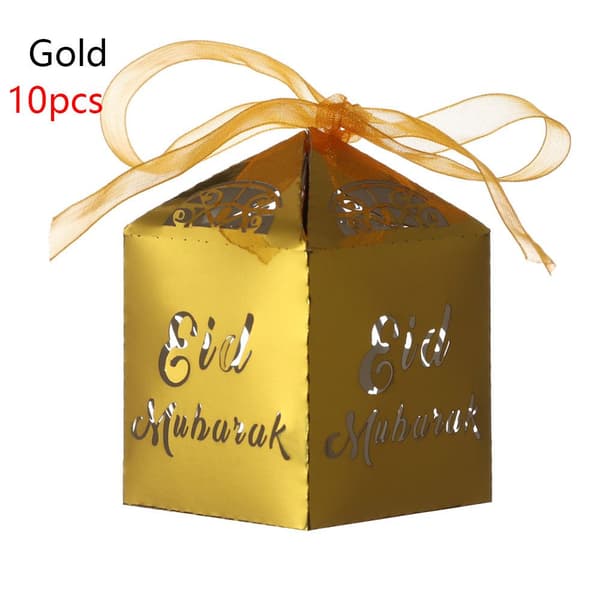 Mordely 10/20/50st Eid Mubarak Godislåda GULD 10ST gold 10pcs