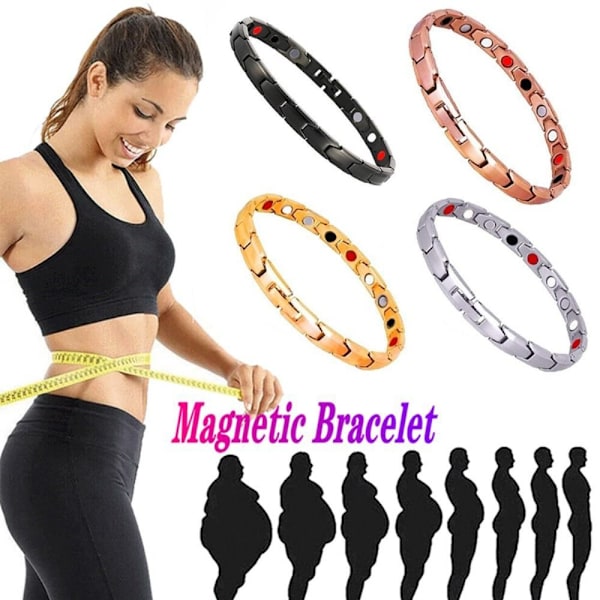 Mordely Magnetic Slimming Armband Magnetic Health Care Armband SVART Black gold