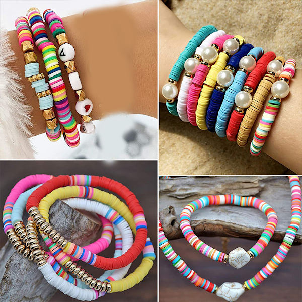 Mordely Clay Bead Kit Amblyopia Training DIY Smycken Markeringssats för armband Halsband Örhänge Handgjorda Lös Spacer