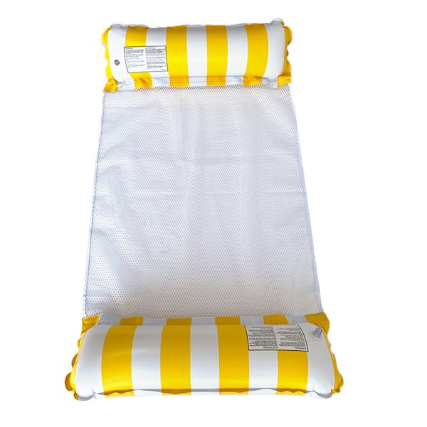 Mordely 1 Pack Uppblåsbar Pool Floats Hängmatta Storlek Vatten Hängmatta Solstol yellow
