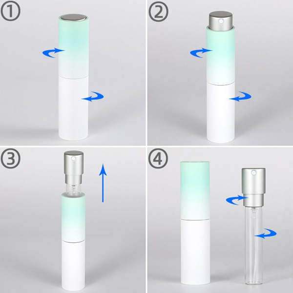 Mordely 8ML parfymsprayflaska påfyllningsbar flaska GRÖN Green