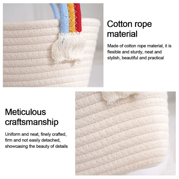 Mordely Cotton Rope Woven Bag Handväskor BLÅ blue