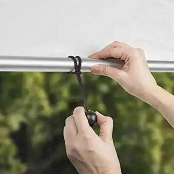 Mordely 5 st Elastisk repboll Bungee-snöre RÖD Red