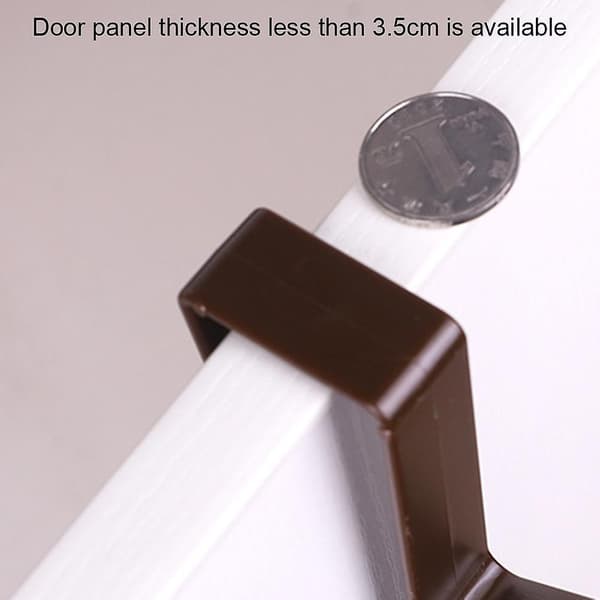 2023 Home Kitchen Accessories Over Door Hook Portable Multi-purpose Plastic Door Back Hanger Rack Black