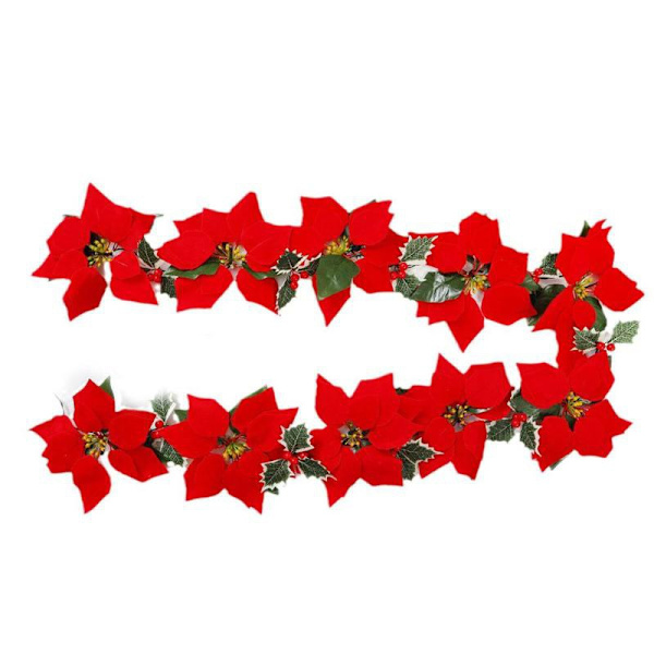 Led Christmas Lights String Safflower Flowers Fruit Leaf Decor red 2m