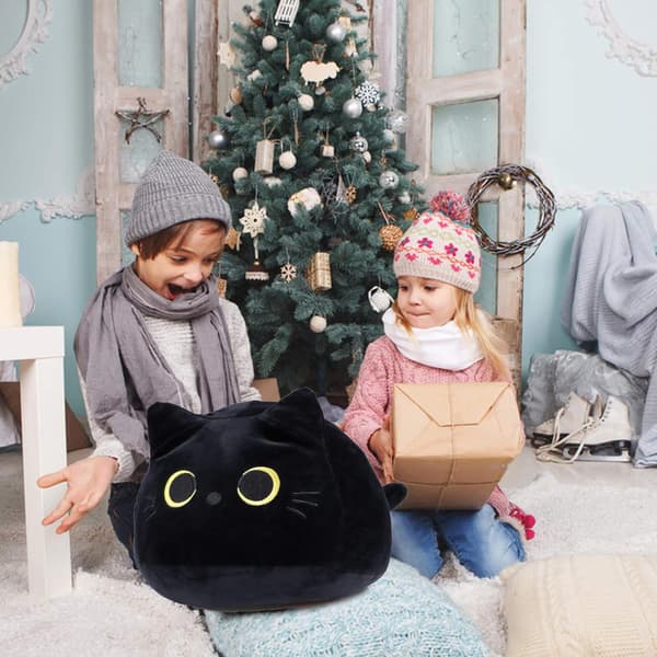 Mordely 3D Black Cat Plush Toy Pillow