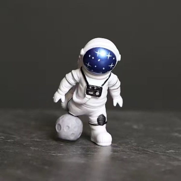 Astronautfigurer Spaceman Moon Skulptur Dekorativ C