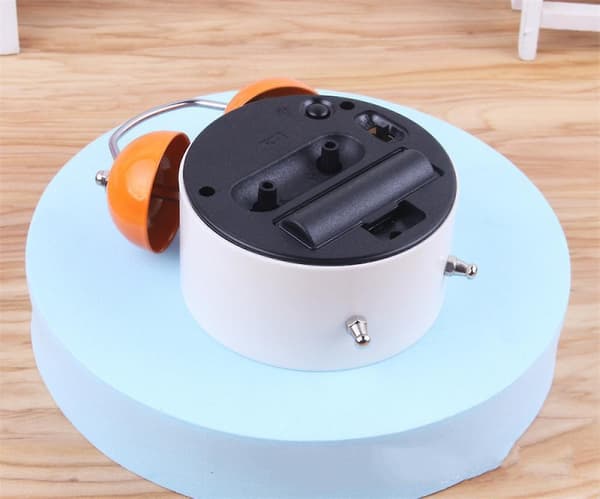 Mordely Creative Cartoon Children's Loud Volume Alarm Clock, Student Bedside Clock, Creative Clock, Metal Bell Clock - Blue