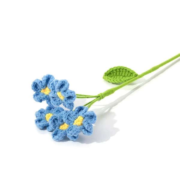Mordely Handstickad lavendelblomma Lavendelflätad blomma BLÅ Blue