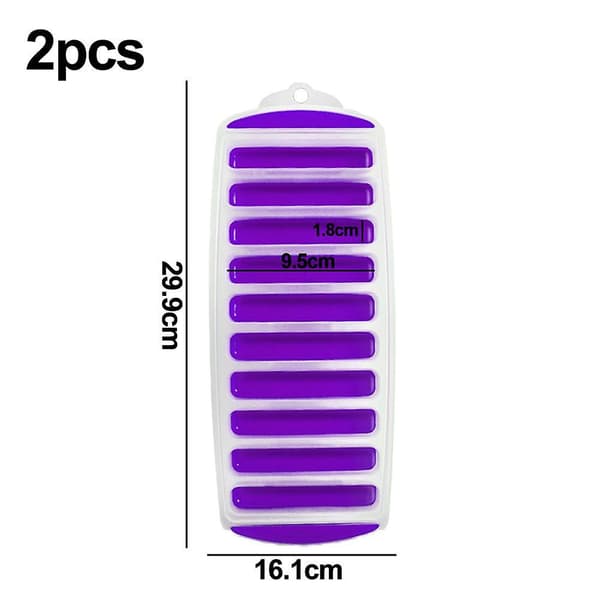 Ice Cube Trays 2 Pack Linear Shaped