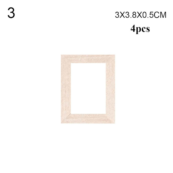 Mordely 4 st trämöbler fotoram modell x.8x0.5cm 3x3.8x0.5cm3