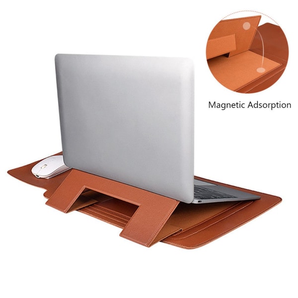 Mordely Laptopväska Case För Macbook HP Dell Lenovo Huawei BRUN Brown 13-13.3 inch