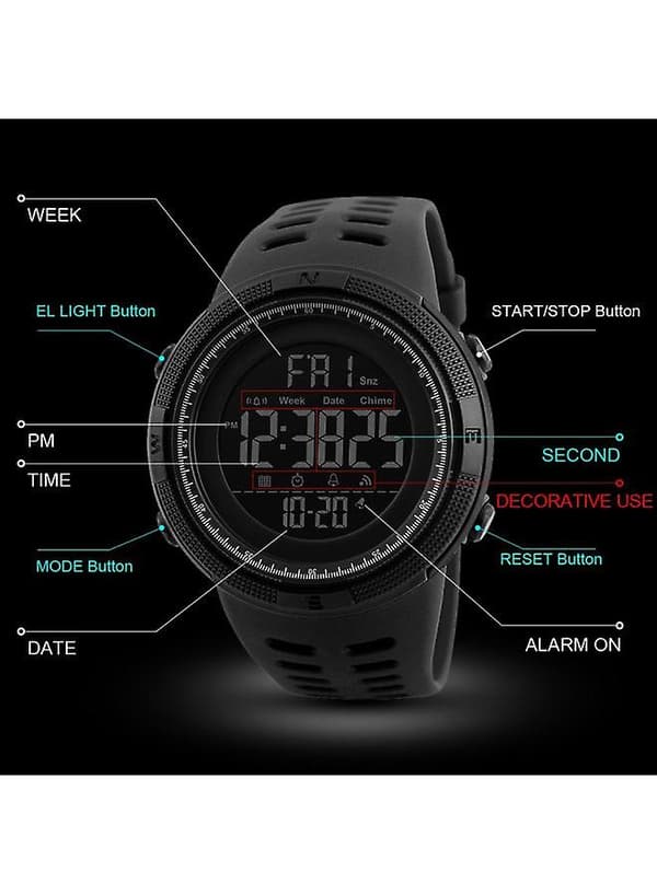 Men's Pu-leather Digital Watch 1248
