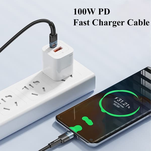 Mordely USB-C-ledning Typ-C Laddningskabel BLÅ Blue