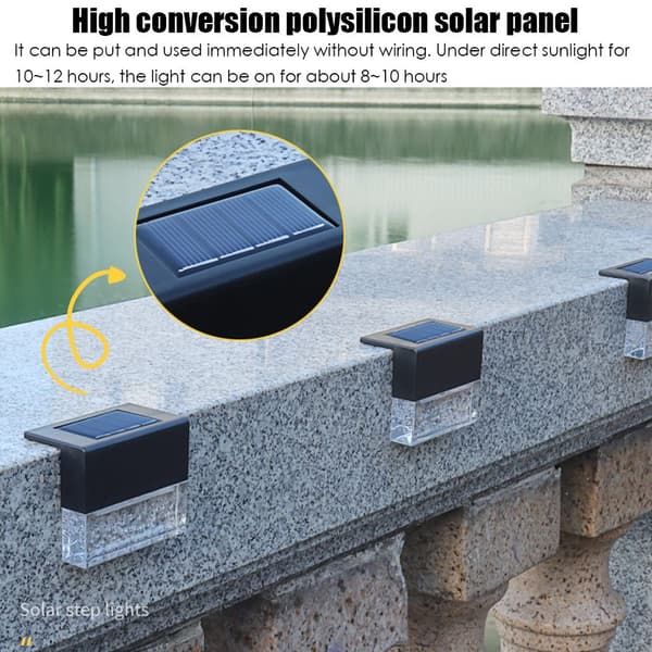 Solar Light Innergård Utomhus Trädgård Staket Vägglampa