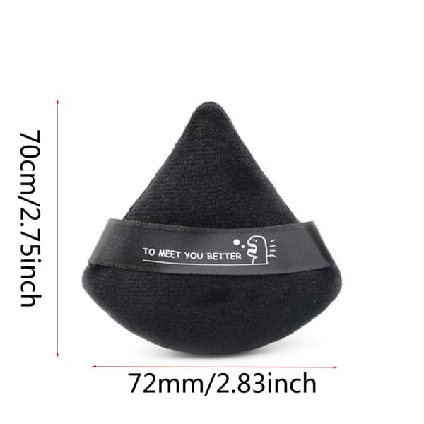 Mordely 1/2 st Makeup Puffs Triangle Velvet Powder Puff 1 ST VIT 1 Pc White